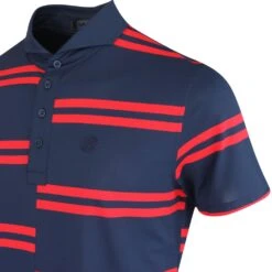 G/FORE Golf Shirt - Offset Stripe Polo - Twilight SP23 -Golf Fashion Shop g fore golf shirt offset stripe polo twilight sp23 g4ms23k182 twlt 66