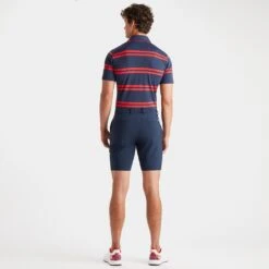 G/FORE Golf Shirt - Offset Stripe Polo - Twilight SP23 -Golf Fashion Shop g fore golf shirt offset stripe polo twilight sp23 g4ms23k182 twlt d