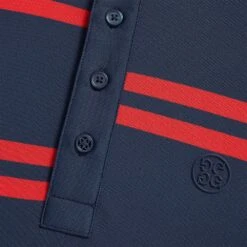 G/FORE Golf Shirt - Offset Stripe Polo - Twilight SP23 -Golf Fashion Shop g fore golf shirt offset stripe polo twilight sp23 g4ms23k182 twlt e