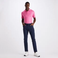 G/FORE Golf Shirt - Sketch Logo Polo - Azalea SP23 -Golf Fashion Shop g fore golf shirt sketch logo polo azalea sp23 g4ms23k060a aza c