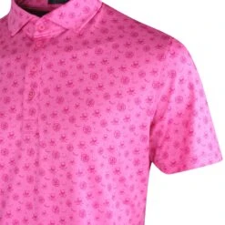 G/FORE Golf Shirt - Sketch Logo Polo - Azalea SP23 -Golf Fashion Shop g fore golf shirt sketch logo polo azalea sp23 g4ms23k060a aza n