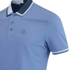 G/FORE Golf Shirt - Two Tone Tech Pique - Slate AW23 -Golf Fashion Shop g fore golf shirt two tone tech pique slate aw23 g4mf23k303 sla 67