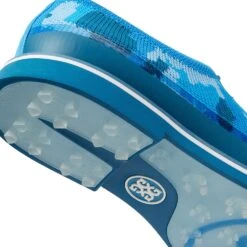 G/FORE Golf Shoes - Camo Knit Tuxedo Gallivanter - Racer Blue SP23 -Golf Fashion Shop g fore golf shoes camo knit tuxedo gallivanter racer blue sp23 g4ms23ef10 racer d