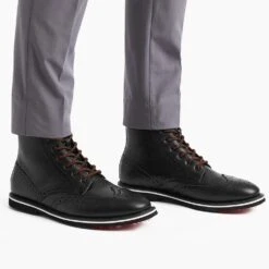 G/FORE Golf Shoes - Longwing Gallivanter Boot - Onyx 2023 -Golf Fashion Shop g fore golf shoes longwing gallivanter golf boot g4ma23ef05 g