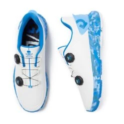 G/FORE Golf Shoes - Perforated G/DRIVE - Cielo Camo SP23 -Golf Fashion Shop g fore golf shoes perforated g drive cielo camo sp23 g4ma23ef33 cielo b