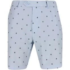 G/FORE Golf Shorts - Maverick 8" Hybrid - Sky Blue Skulls SP23