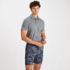 G/FORE Golf Shorts - Maverick 8" Hybrid - Charcoal Camo AW23 -Golf Fashion Shop g fore golf shorts maverick 8 inch hybrid charcoal camo sp23 g4mc0p04b ccam d