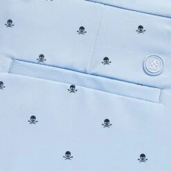 G/FORE Golf Shorts - Maverick 8" Hybrid - Sky Blue Skulls SP23 -Golf Fashion Shop g fore golf shorts maverick 8 inch hybrid sky blue skulls sp23 g4ms23p04b sky a