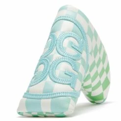G/FORE Golf Headcover - Distorted Check Putter - Seaglass AW23 -Golf Fashion Shop g4af23a110 sgls 65