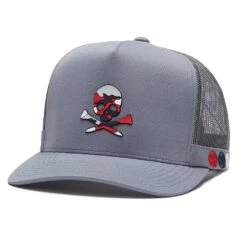 G/FORE Golf Cap - Camo Skull & T'S Trucker - Monument AW23 -Golf Fashion Shop g4af23h03 mnumt 71