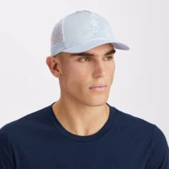 G/FORE Golf Cap - 3D Skull & T'S Trucker - Drizzle AW23 -Golf Fashion Shop g4af23h102 driz 103