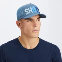 G/FORE Golf Cap - Shots Trucker - Slate AW23 -Golf Fashion Shop g4af23h126 sla 177