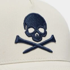 G/FORE Golf Cap - Skull & T'S Snapback - Stone AW23 15 G/FORE Golf Cap - Skull & T'S Snapback - Stone AW23 -Golf Fashion Shop g4af23h71 stn 81