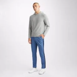 G/FORE Golf Pullover - Cashmere Hoodie - Light Htr Grey AW23 -Golf Fashion Shop g4ma23s201o lhgr 248