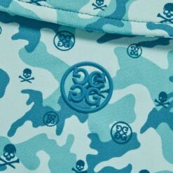 G/FORE Golf Shirt - Mapped Icon Camo Tech Jersey - Monsoon AW23 -Golf Fashion Shop g4mf23k060 mons 35