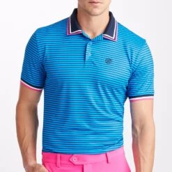 G/FORE Golf Shirt - 3D Skull & Tee's 3D Tech Jersey - Racer Blue AW23 -Golf Fashion Shop g4mf23k061a racer 79