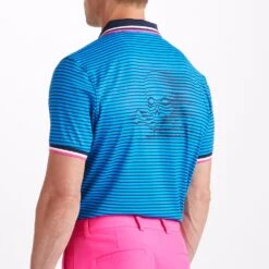 G/FORE Golf Shirt - 3D Skull & Tee's 3D Tech Jersey - Racer Blue AW23 -Golf Fashion Shop g4mf23k061a racer 80