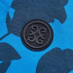 G/FORE Golf Pullover - Tonal Floral Luxe Mid - Racer Blue AW23 -Golf Fashion Shop g4mf23k123c racer 283
