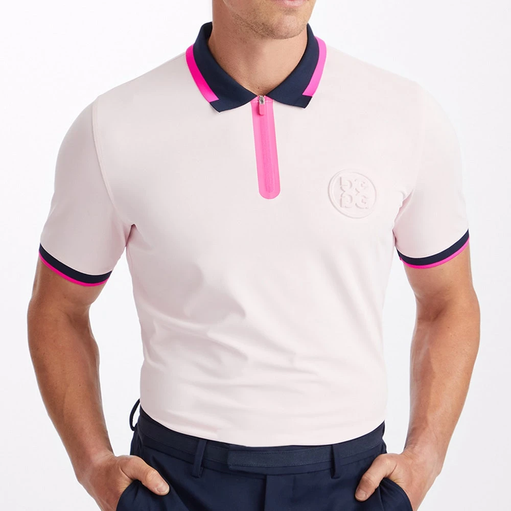 G/FORE Golf Shirt - Embossed Logo QZ Tech Pique - Cameo AW23 8 G/FORE Golf Shirt - Embossed Logo QZ Tech Pique - Cameo AW23 - Image 6