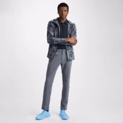 G/FORE Golf Jacket - Repeller Soft Shell Hoodie - Charcoal Floral AW23 -Golf Fashion Shop g4mf23o13a cha 338