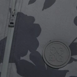 G/FORE Golf Jacket - Repeller Soft Shell Hoodie - Charcoal Floral AW23 -Golf Fashion Shop g4mf23o13a cha 339