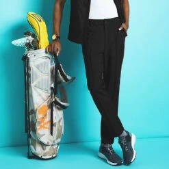 G/FORE Golf Trousers - Tech Street Pant - Onyx AW23 -Golf Fashion Shop g4ms23b112 onyx 404