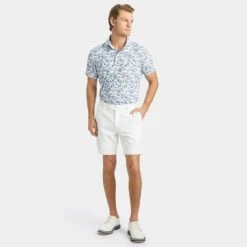 G/FORE Golf Shirt - Botanic Garden Tech Jersey - Ink AW23 -Golf Fashion Shop g fore 0014 g4mf23k060a ink 3