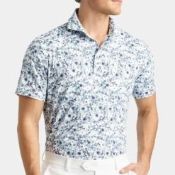 G/FORE Golf Shirt - Botanic Garden Tech Jersey - Ink AW23 -Golf Fashion Shop g fore 0015 g4mf23k060a ink 2