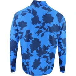 G/FORE Golf Pullover - Tonal Floral Luxe Mid - Racer Blue AW23 -Golf Fashion Shop g fore golf pullover tonal floral luxe mid racer blue aw23 g4mf23k123c racer 48