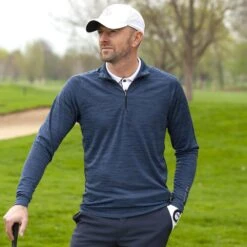 Galvin Green Golf Pullover - Dixon Insula - Navy SS23 -Golf Fashion Shop galvin green dixon heather insula ss20 detail 03 o0eibeltbgaqu0o1