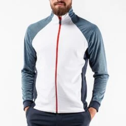 Galvin Green Golf Jacket - Donald FZ Insula - White SS23 -Golf Fashion Shop galvin green golf full zip insula donald g1345 13 j