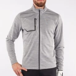 Galvin Green Golf Jacket - Dennis Insula Lite - Light Grey SS23 -Golf Fashion Shop galvin green golf insula full zip dennis ss22 02c