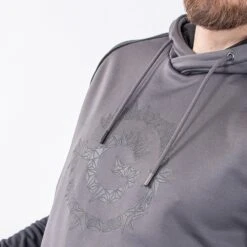 Galvin Green Golf Pullover - Devlin Insula Hoodie - Forged Iron SS23 -Golf Fashion Shop galvin green golf insula hoodie devlin aw22 03a