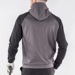 Galvin Green Golf Pullover - Devlin Insula Hoodie - Forged Iron SS23 -Golf Fashion Shop galvin green golf insula hoodie devlin aw22 03f