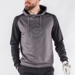 Galvin Green Golf Pullover - Devlin Insula Hoodie - Forged Iron SS23 -Golf Fashion Shop galvin green golf insula hoodie devlin aw22 03i