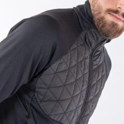 Galvin Green Golf Jacket - Dexter Padded Insula - Black SS23 -Golf Fashion Shop galvin green golf insula padded dexter aw22 01c