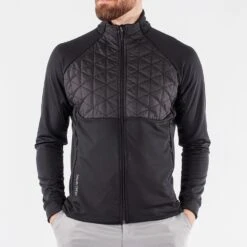 Galvin Green Golf Jacket - Dexter Padded Insula - Black SS23 -Golf Fashion Shop galvin green golf insula padded dexter aw22 01h