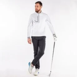 Galvin Green Golf Pullover - Daxton Insula - White SS23 -Golf Fashion Shop galvin green golf insula quarter zip daxton ss22 01b
