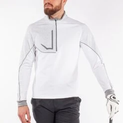 Galvin Green Golf Pullover - Daxton Insula - White SS23 -Golf Fashion Shop galvin green golf insula quarter zip daxton ss22 01e