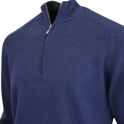 Galvin Green Golf Pullover - Chester Merino QZ - Navy Melange AW23 -Golf Fashion Shop galvin green golf pullover chester merino qz navy melange ss23 g1156 33 30