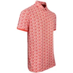 Galvin Green Golf Shirt - Madden Ventil8 - Orange AW23 -Golf Fashion Shop galvin green golf shirt madden ventil8 orange aw23 image 258