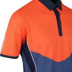Galvin Green Golf Shirt - Mateus - Orange SS23 -Golf Fashion Shop galvin green golf shirt mateus orange ss23 g1366 53 c