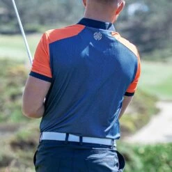 Galvin Green Golf Shirt - Mateus - Orange SS23 -Golf Fashion Shop galvin green golf shirt mateus orange ss23 g1366 53 m
