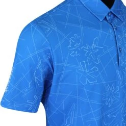 Galvin Green Golf Shirt - Maverick - Blue SS23 -Golf Fashion Shop galvin green golf shirt maverick blue ss23 g1372 61 c