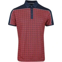 Galvin Green Golf Shirt - Millard - Navy - Orange SS23