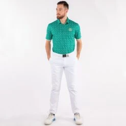 Galvin Green Golf Shirt - Moore Print Polo - Green LE 2023 -Golf Fashion Shop galvin green golf shirt moore print polo green le 2023 g1365 88 31