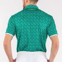 Galvin Green Golf Shirt - Moore Print Polo - Green LE 2023 -Golf Fashion Shop galvin green golf shirt moore print polo green le 2023 g1365 88 33