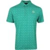 Galvin Green Golf Shirt - Moore Print Polo - Green LE 2023