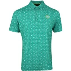 Galvin Green Golf Shirt - Moore Print Polo - Green LE 2023