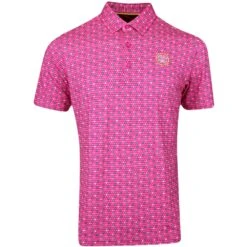 Galvin Green Golf Shirt - Moore Print Polo - Sugar Coral LE 2023